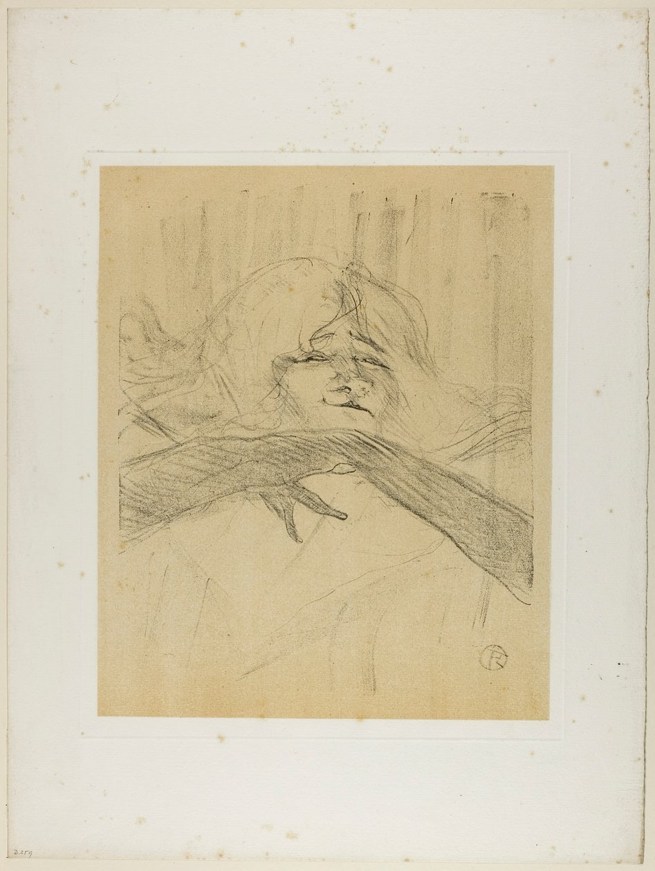 Yvette Guilbert - "Linger, Longer, Loo", od Yvette Guilbert autorstwa Henri de Toulouse-Lautrec