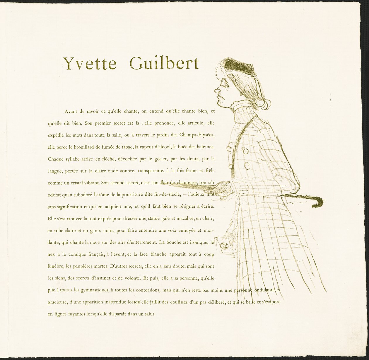Yvette Guilbert autorstwa Henri de Toulouse-Lautrec