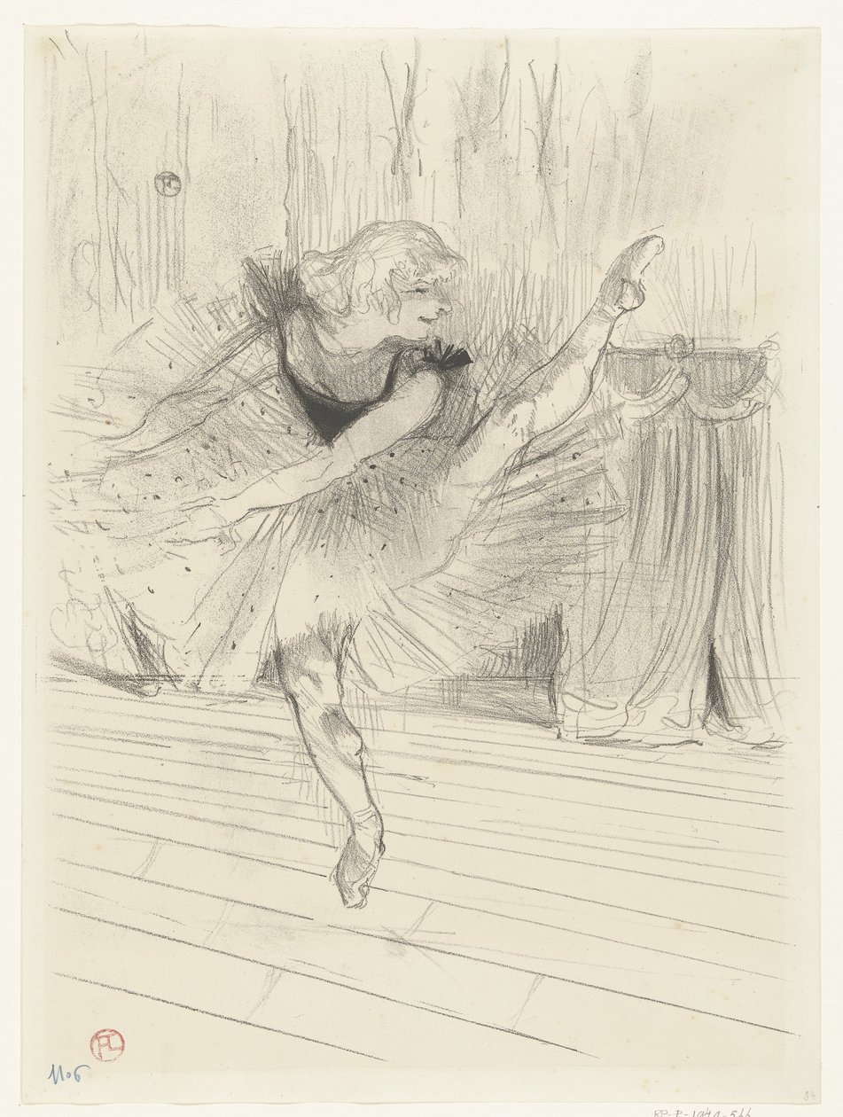 Portret van danseres Ida Heath Ida Heath angielska tancerka autorstwa Henri de Toulouse Lautrec (signed by artist)
