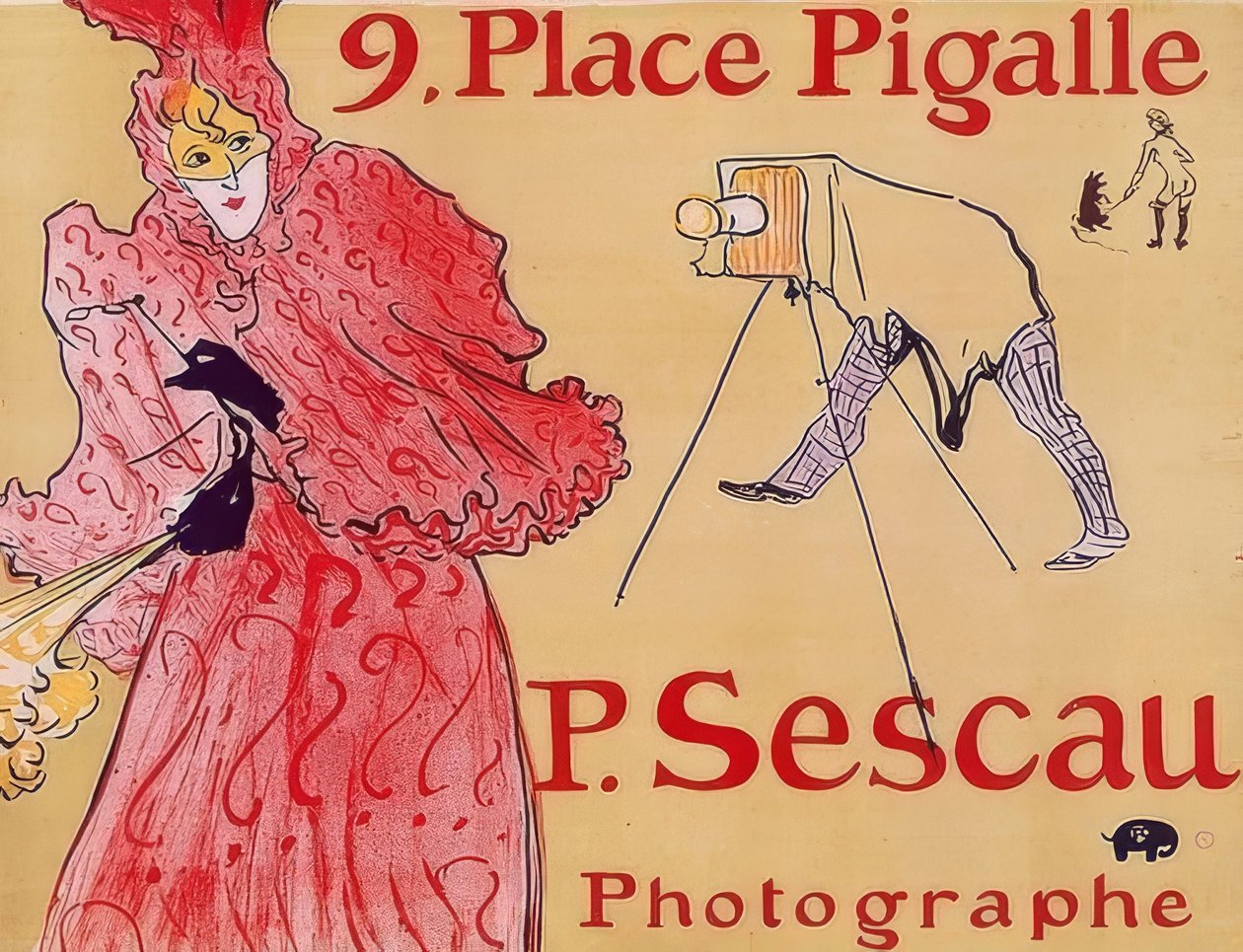 9. Plac Pigalle – P. Sescau, fotograf autorstwa Henri de Toulouse Lautrec