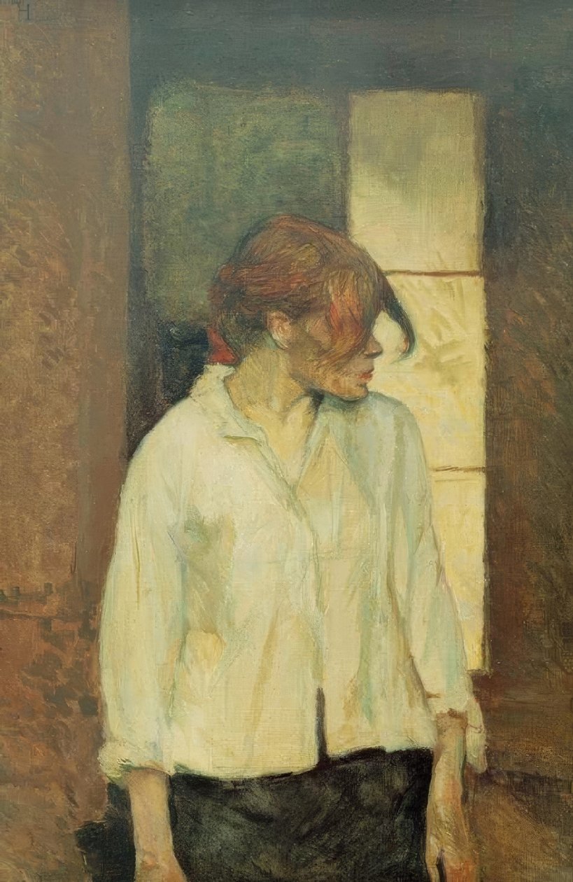 W Montrouge - Rosa la Rouge autorstwa Henri de Toulouse Lautrec