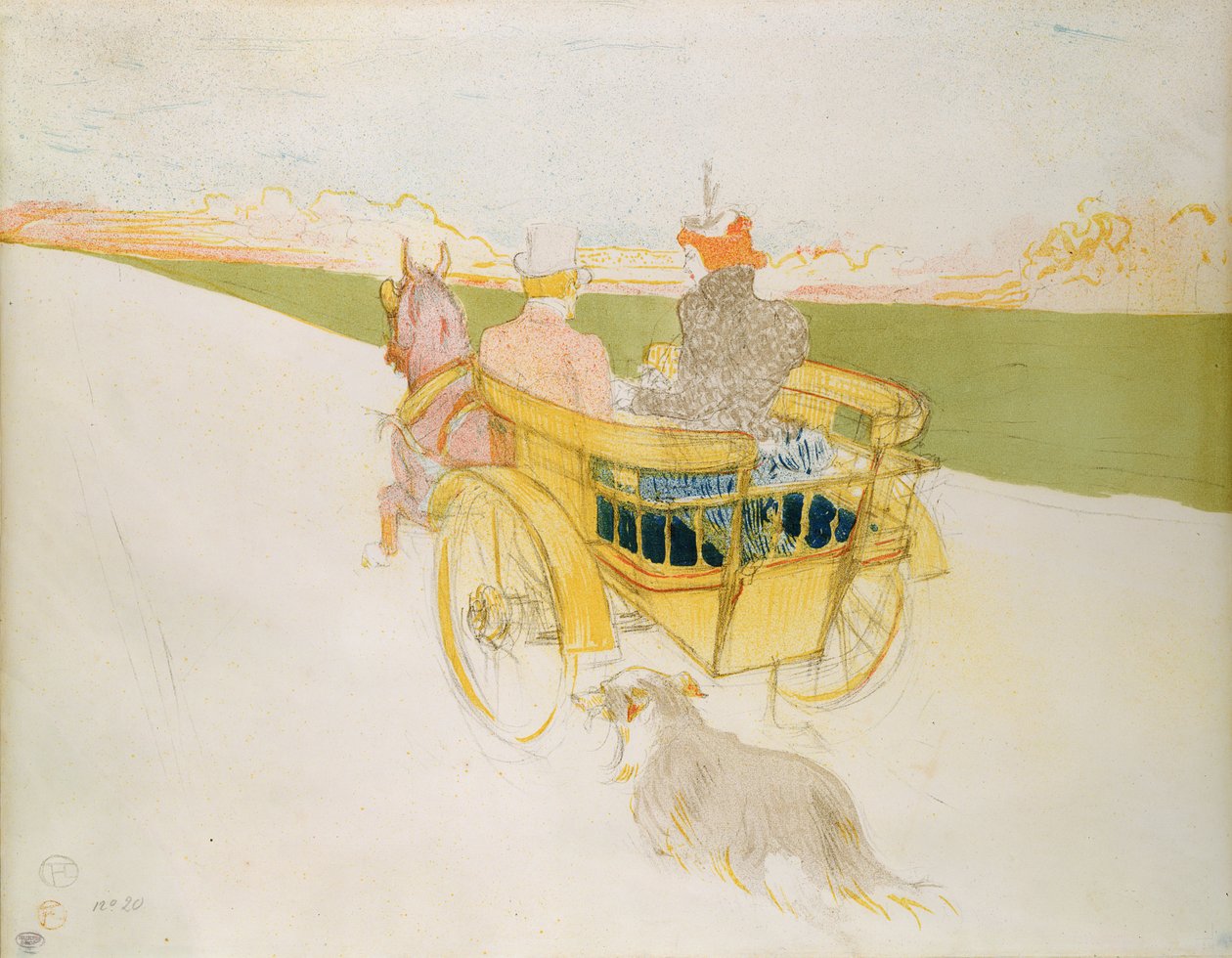Jazda na wsi, czyli angielska pułapka autorstwa Henri de Toulouse Lautrec