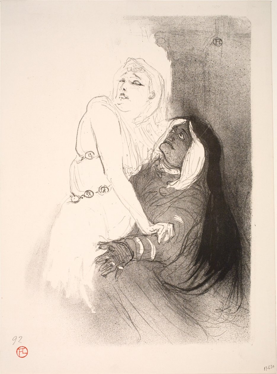 W okresie renesansu Sarah Bernhardt w Fedrei autorstwa Henri de Toulouse Lautrec