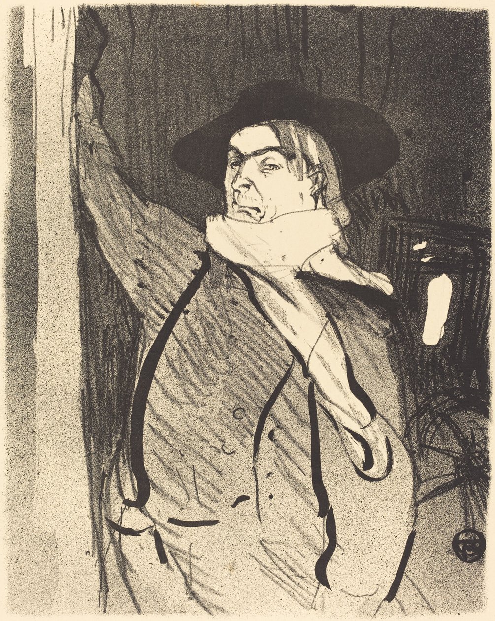 Aristide Bruant, 1893. autorstwa Henri de Toulouse Lautrec