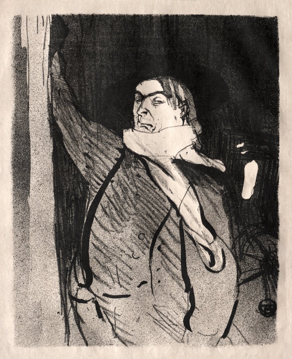 Aristide Bruant, 1893. autorstwa Henri de Toulouse Lautrec