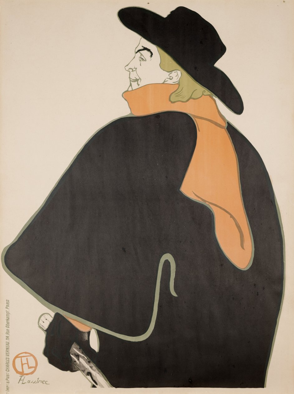 Aristide Bruant w swoim kabarecie autorstwa Henri de Toulouse Lautrec