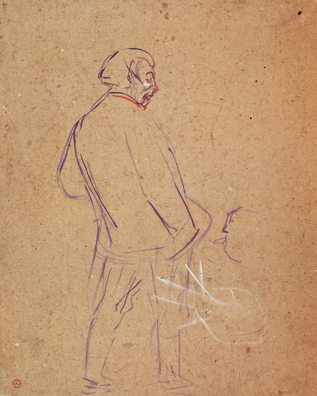 Aristide Bruant śpiewa w swoim kabarecie autorstwa Henri de Toulouse Lautrec