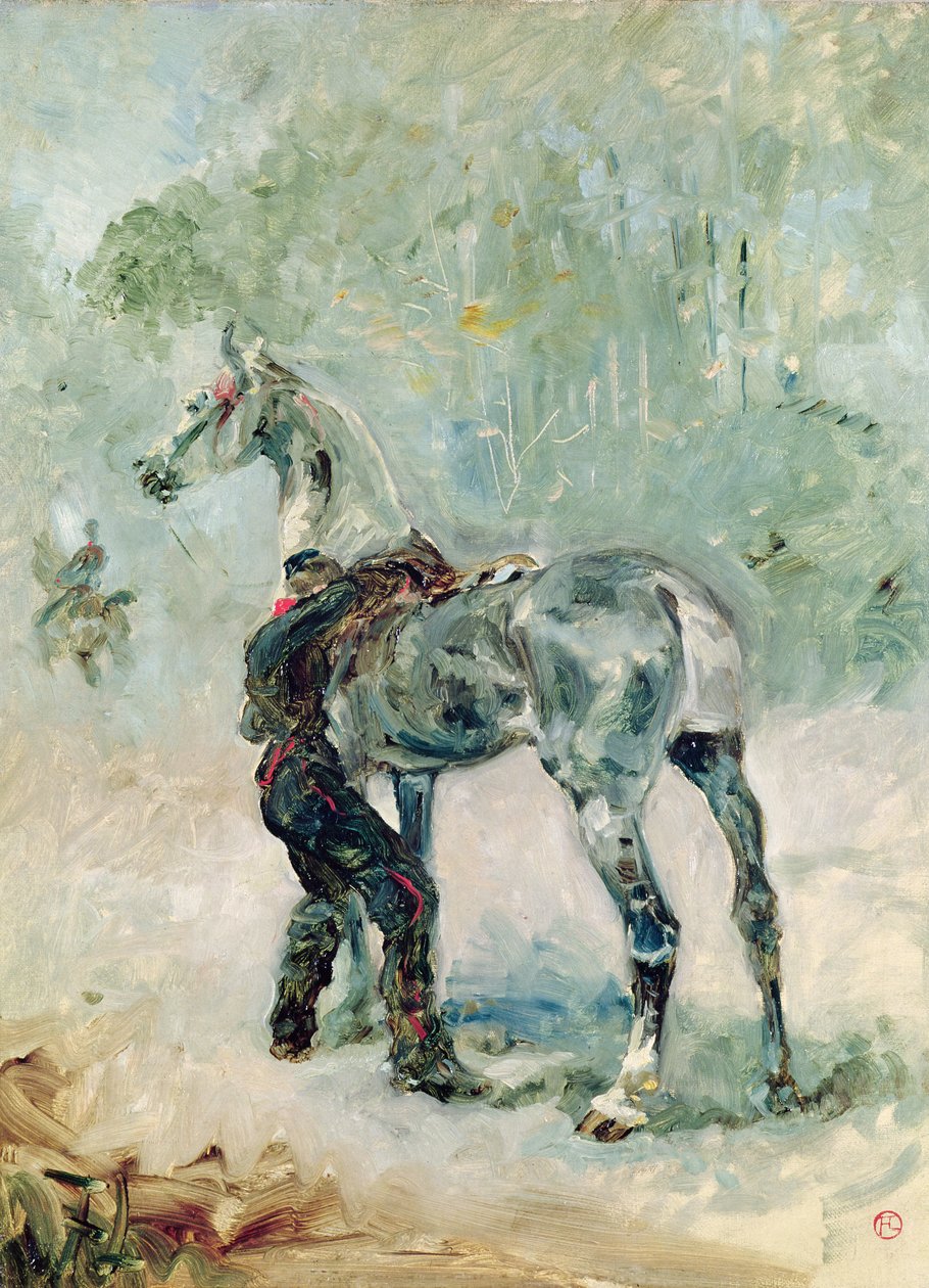 توپخانه سیډلینګ خپل آس، 1879 پولی autorstwa Henri de Toulouse-Lautrec