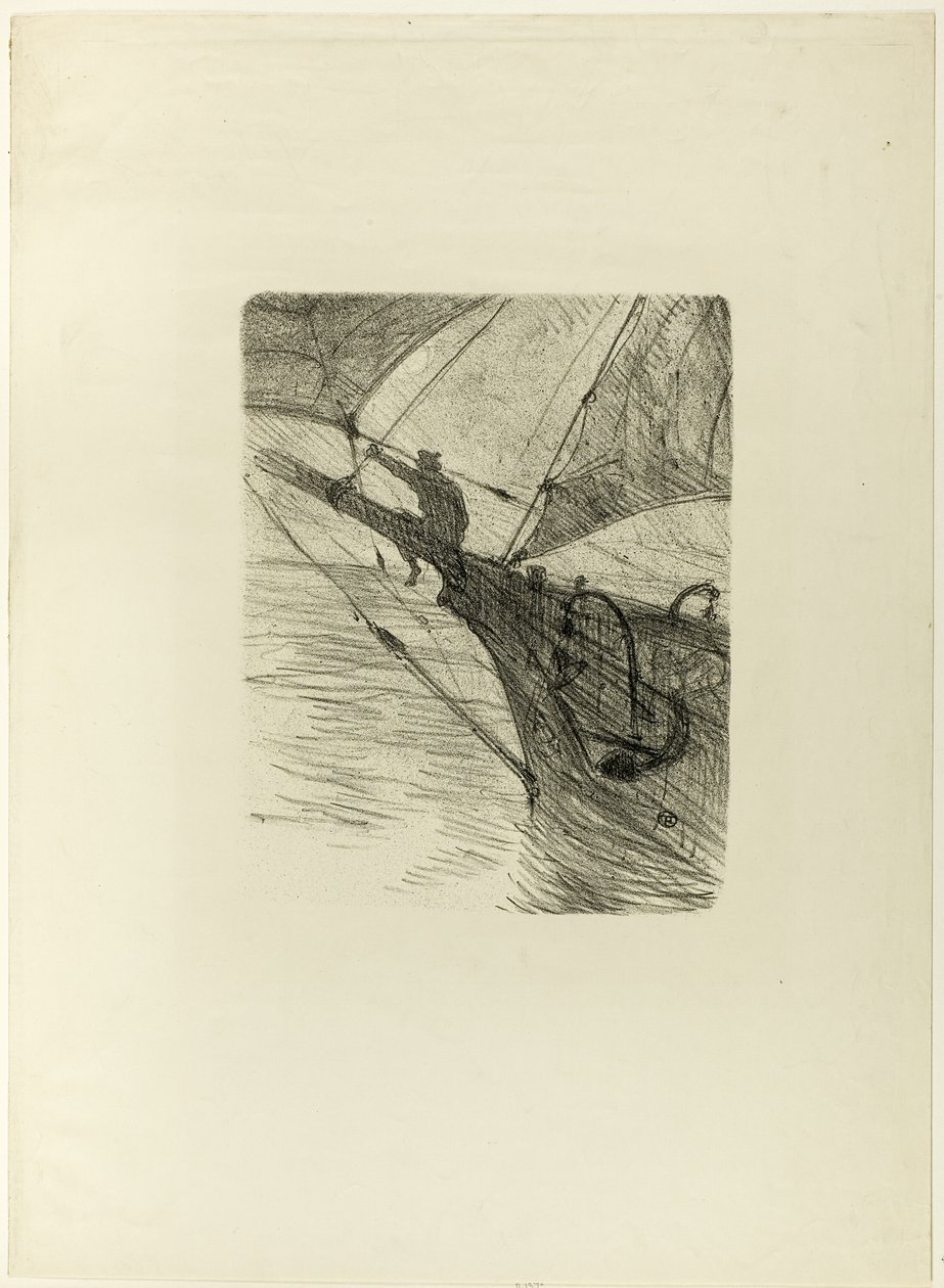 Na morzu nocą, z Melodii Désiré Dihau autorstwa Henri de Toulouse Lautrec