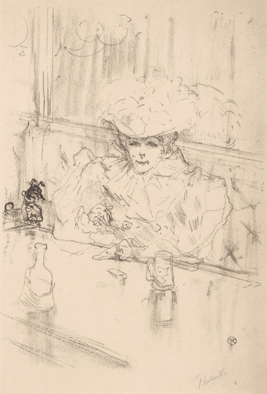 W Brasserie Hanneton, 1898., 1898. autorstwa Henri de Toulouse Lautrec