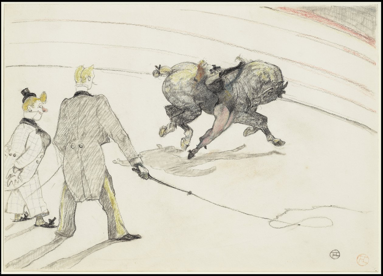 W cyrku: Akrobaci, 1899 autorstwa Henri de Toulouse Lautrec