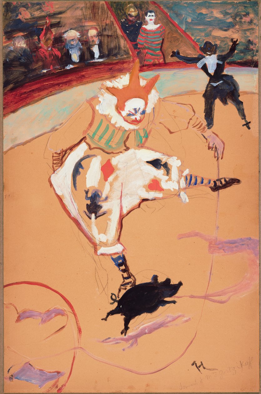 W cyrku Fernando: Medrano z prosiakiem autorstwa Henri de Toulouse Lautrec