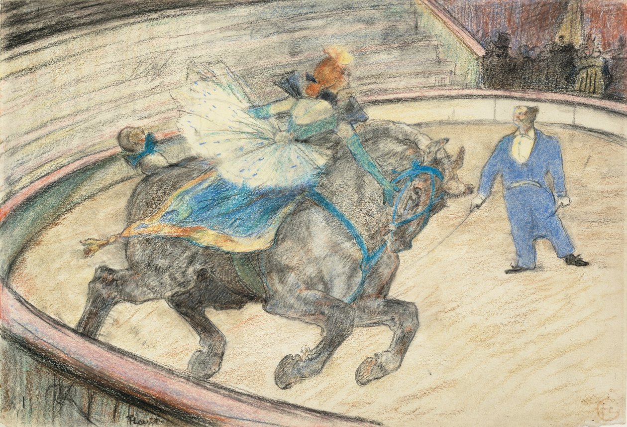 W cyrku: Praca na ringu autorstwa Henri de Toulouse Lautrec