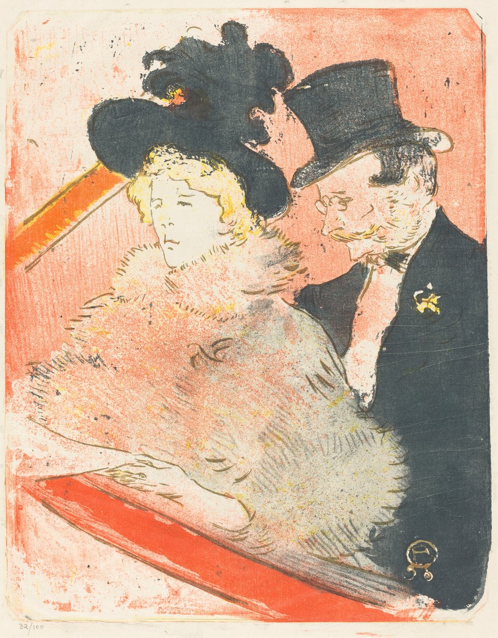 Na koncercie Concert Au, 1896. autorstwa Henri de Toulouse Lautrec