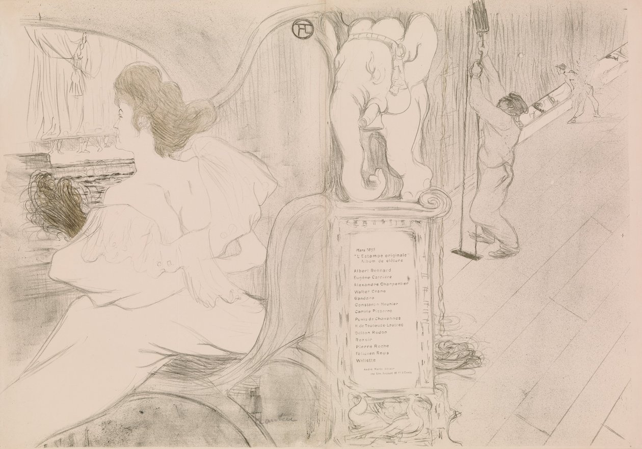 Na Curtain Au rideau, 1895., 1895. autorstwa Henri de Toulouse Lautrec