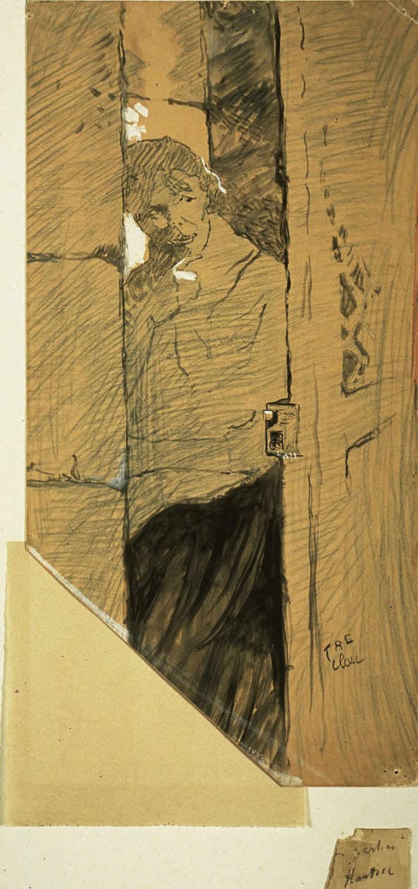 Przy drzwiach autorstwa Henri de Toulouse Lautrec