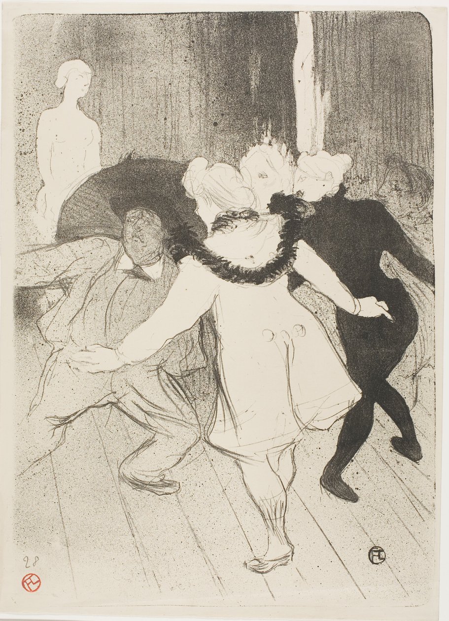 W Folies-Bergère: skromność monsieur Prudhomme autorstwa Henri de Toulouse Lautrec