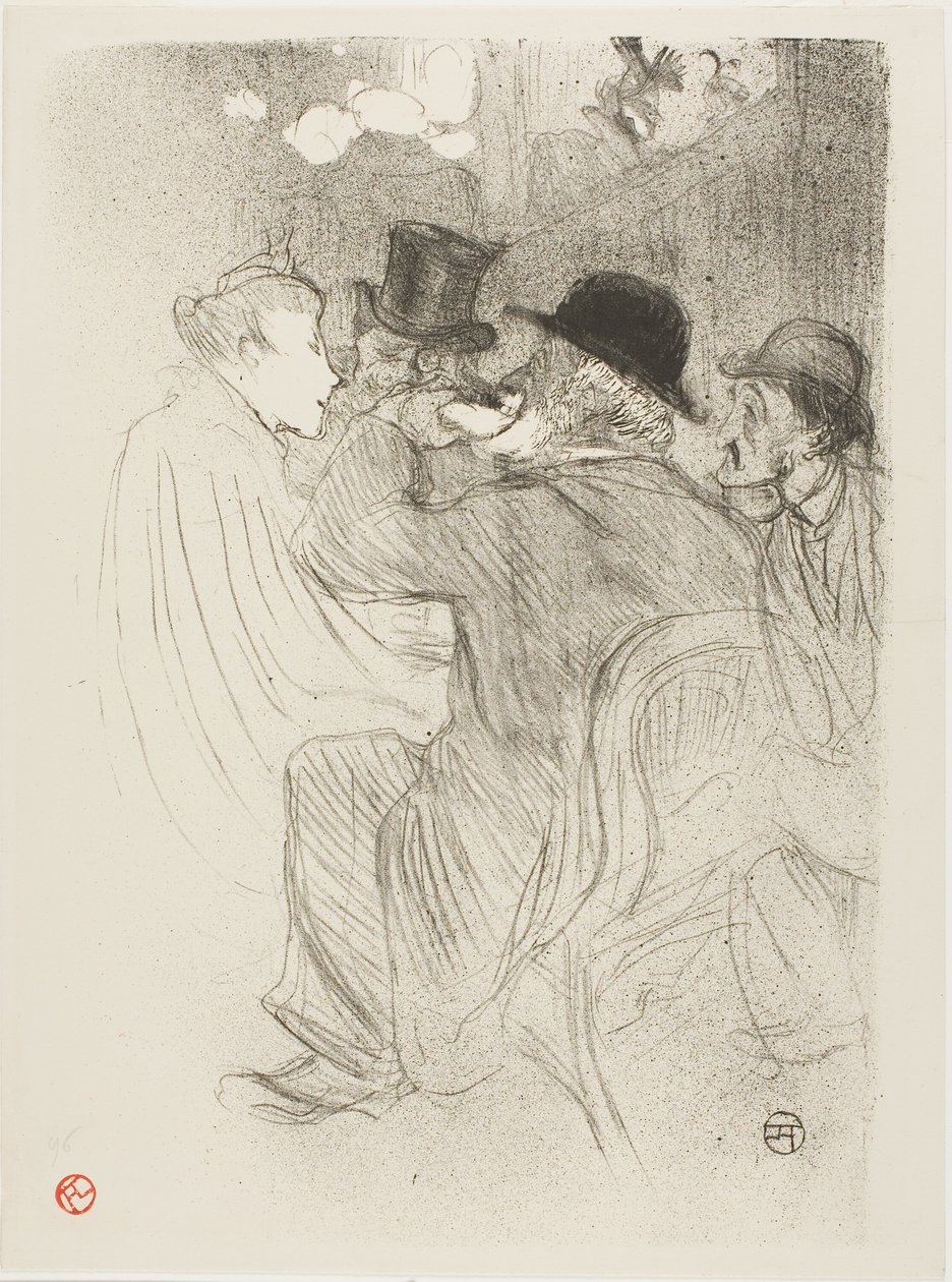 W Moulin Rouge: niegrzeczny! Prawdziwy niegrzeczny! autorstwa Henri de Toulouse Lautrec