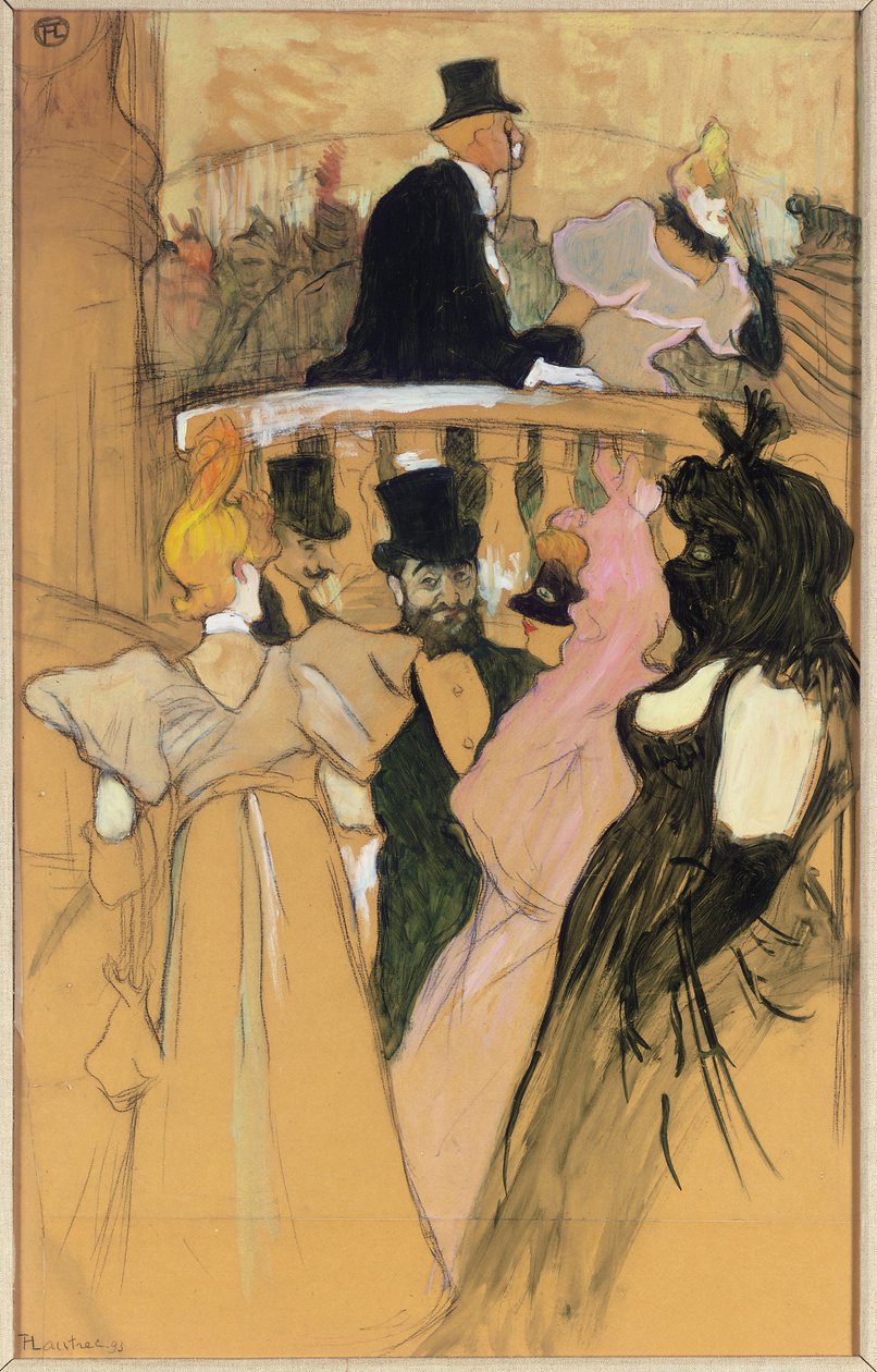 Na balu w operze; Na Balu Operowym, 1893 autorstwa Henri de Toulouse Lautrec