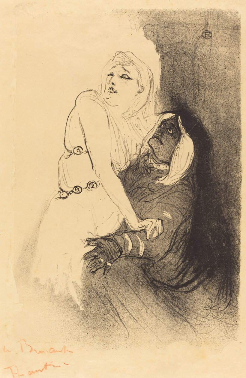 W renesansie: Sarah Bernhardt w Phedre A la Renaissance: Sarah Bernhardt..., 1893. autorstwa Henri de Toulouse Lautrec