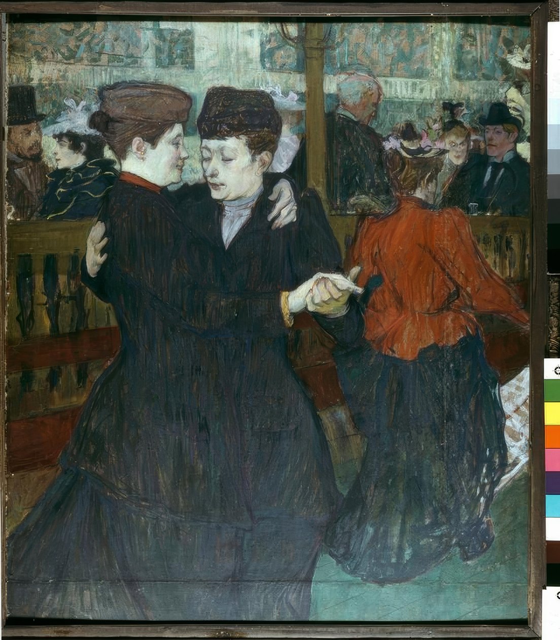 W Moulin-Rouge. Dwóch tancerzy autorstwa Henri de Toulouse Lautrec