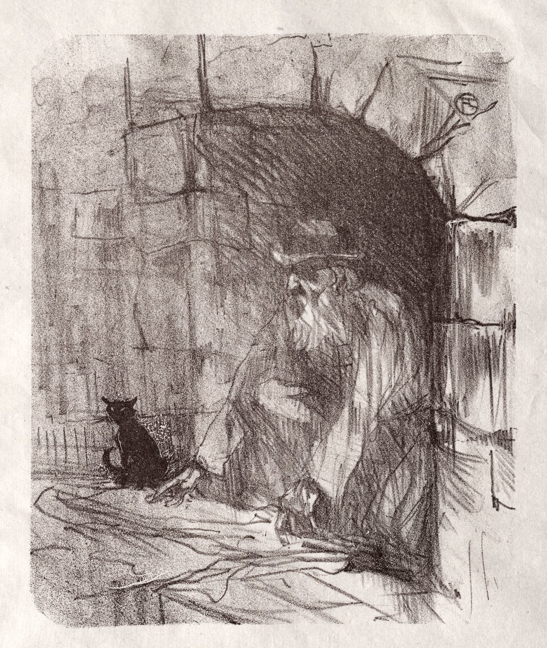 U stóp Synaju: sklep z plecami w Krakowie autorstwa Henri de Toulouse Lautrec