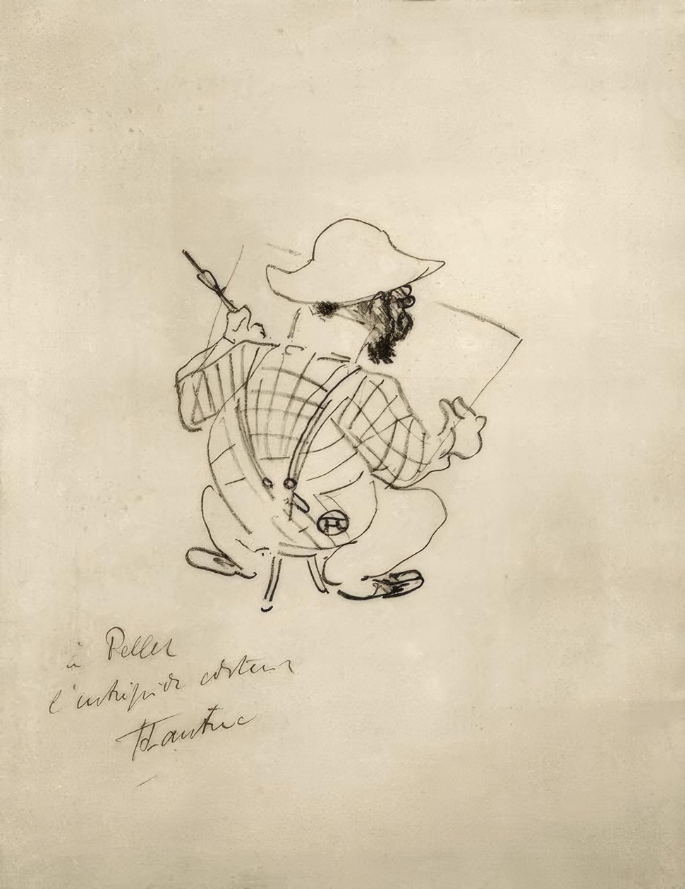 Autoportret karykaturalny autorstwa Henri de Toulouse Lautrec