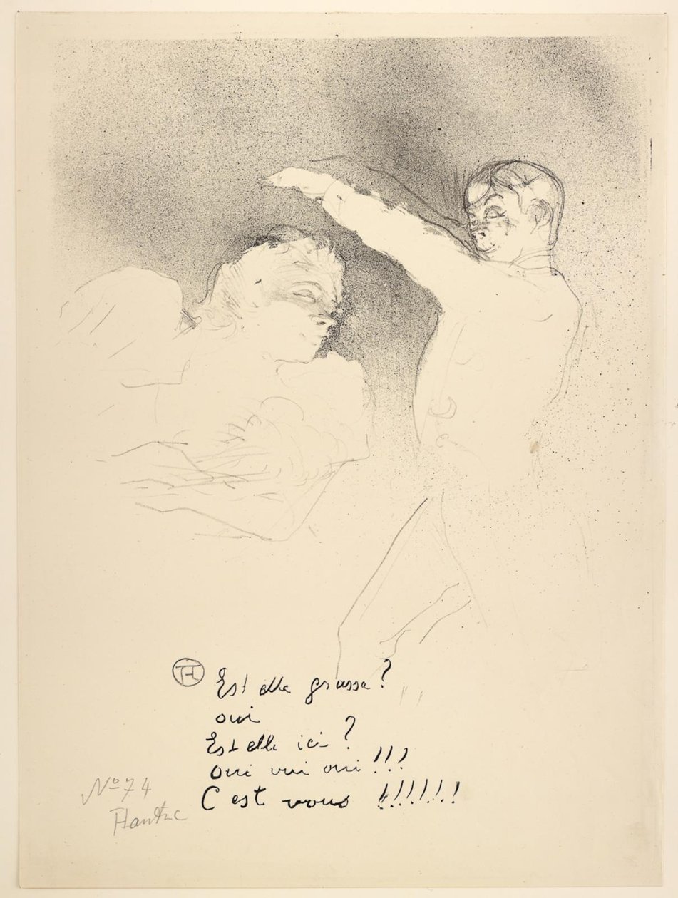 Na Rozmaitości, Panna Pożyczkodawca i Brasseur autorstwa Henri de Toulouse Lautrec