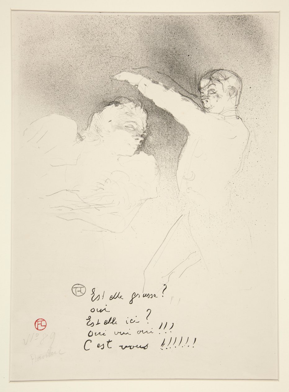 Na Rozmaitości: Miss Pożyczkodawca i Brasseur autorstwa Henri de Toulouse Lautrec