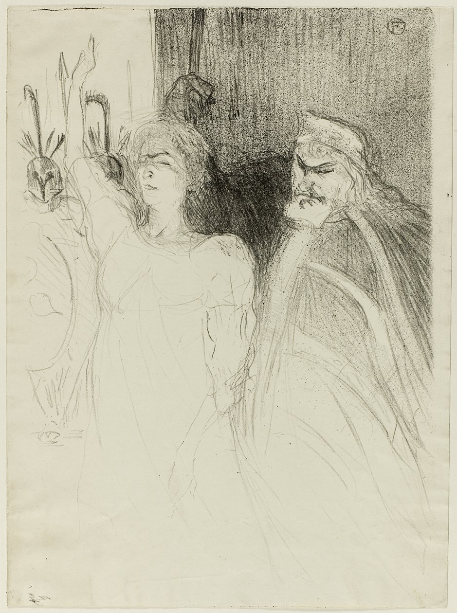 Bartet i Mounet-Sully w Antygonie autorstwa Henri de Toulouse Lautrec