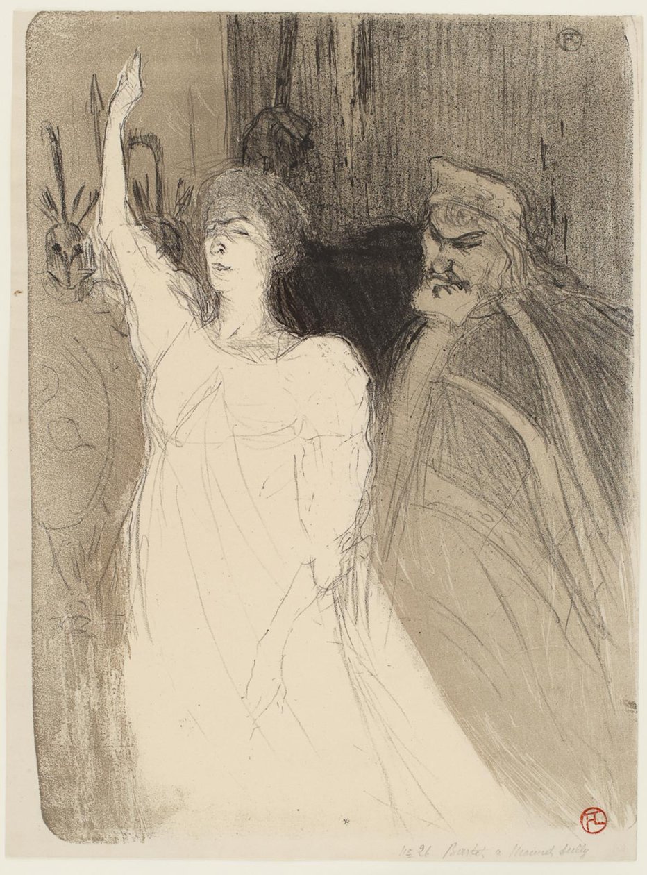 Bartet i Mounet-Sully w Antygonie autorstwa Henri de Toulouse Lautrec