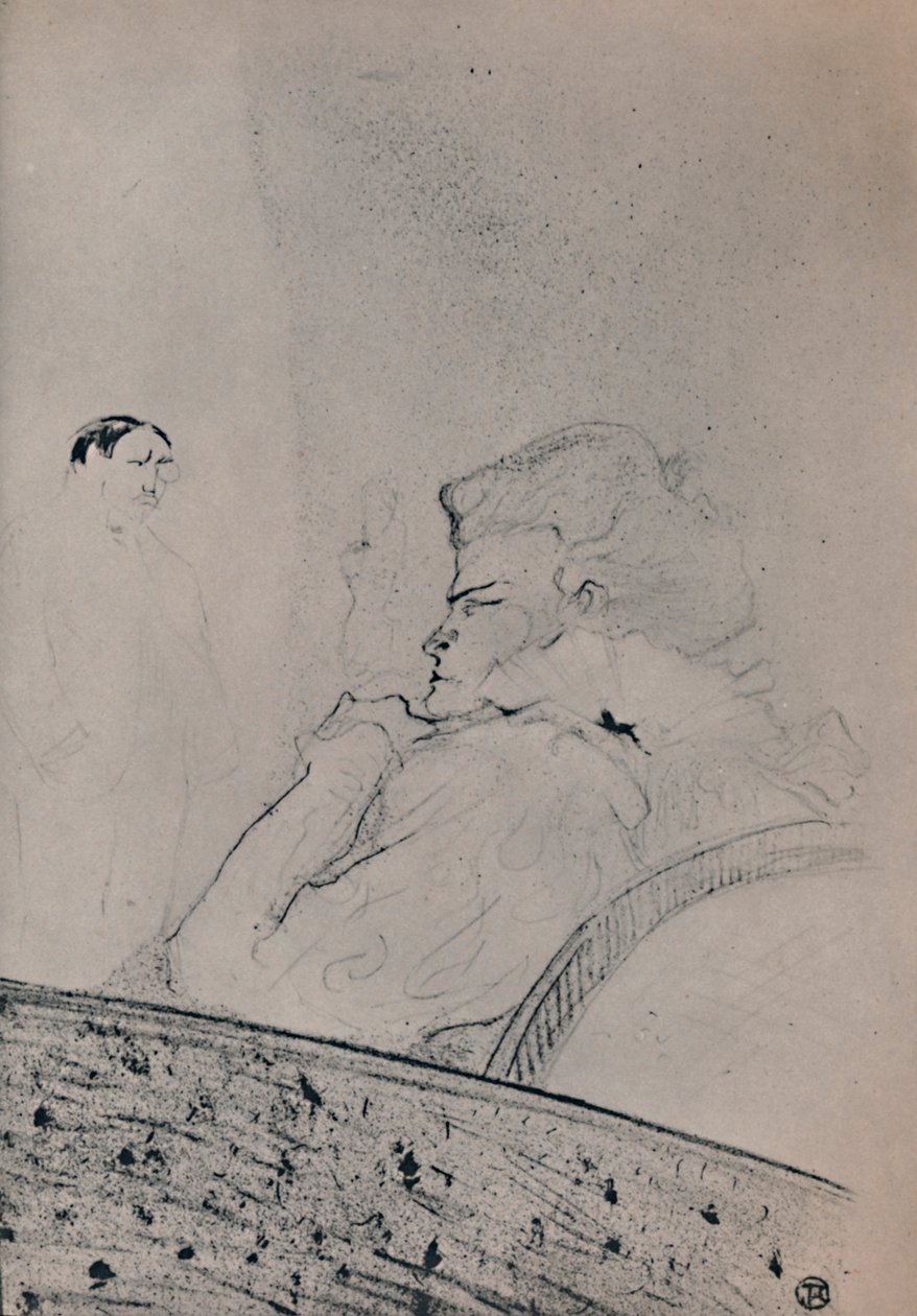 Brandes w swojej garderobie, ok.1895, 1946 autorstwa Henri de Toulouse Lautrec