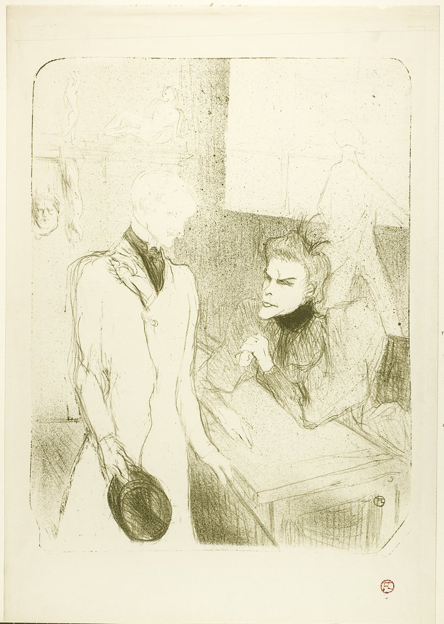 Brandès i le Bargy, w Les Cabotins autorstwa Henri de Toulouse Lautrec