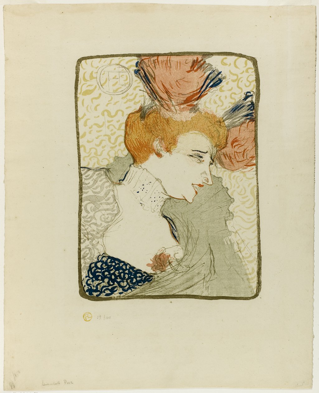 Popiersie Mademoiselle Marcelle Lender autorstwa Henri de Toulouse Lautrec