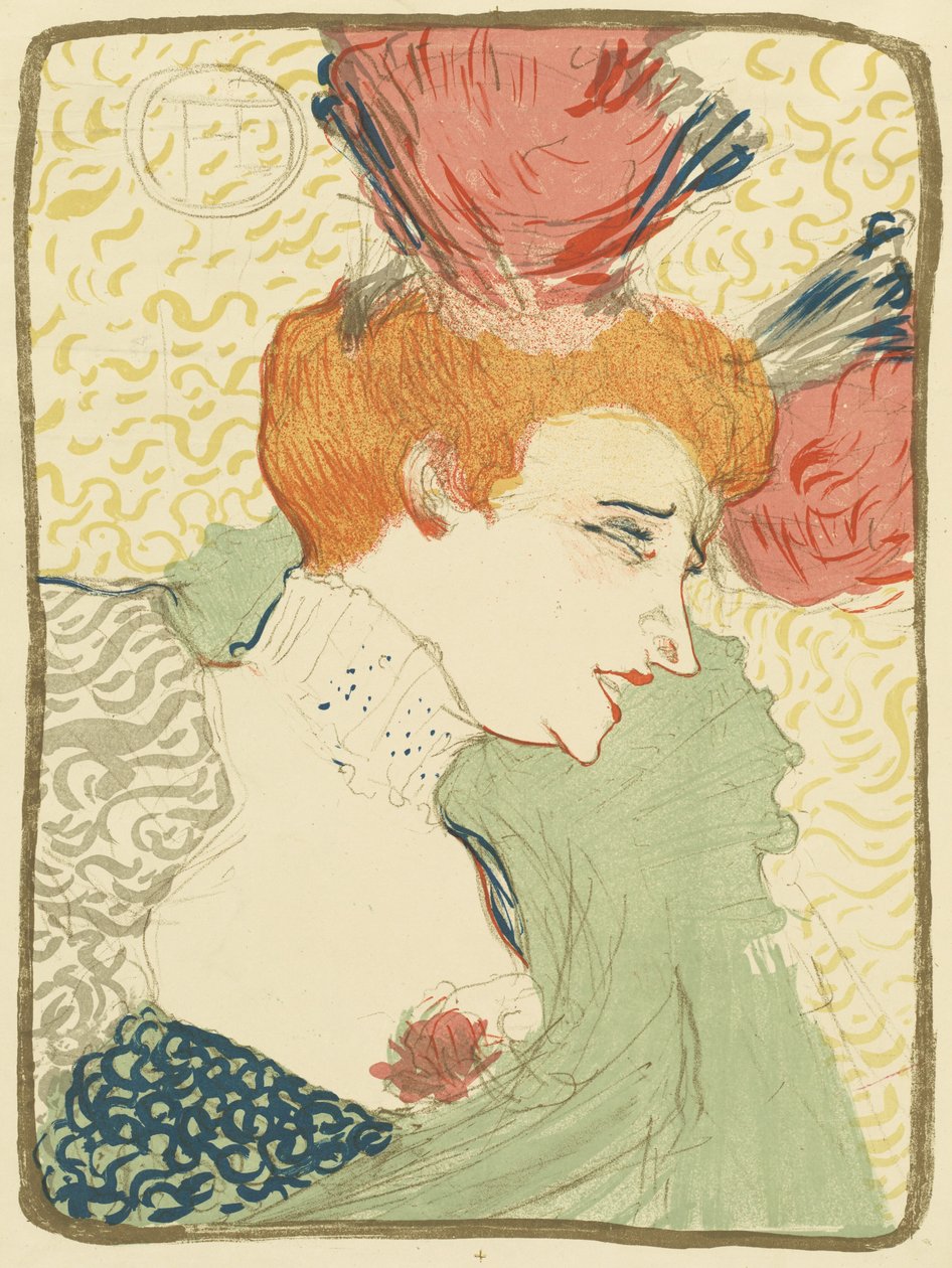 Popiersie Mlle. Marcelle Lender (Mlle. Marcelle Lender, popiersie) autorstwa Henri de Toulouse Lautrec