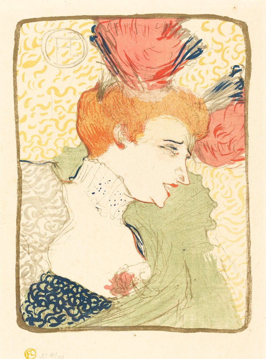 Popiersie Mlle. Marcelle Pożyczkodawca Mlle. Marcelle Lender, popiersie, 1895. autorstwa Henri de Toulouse Lautrec