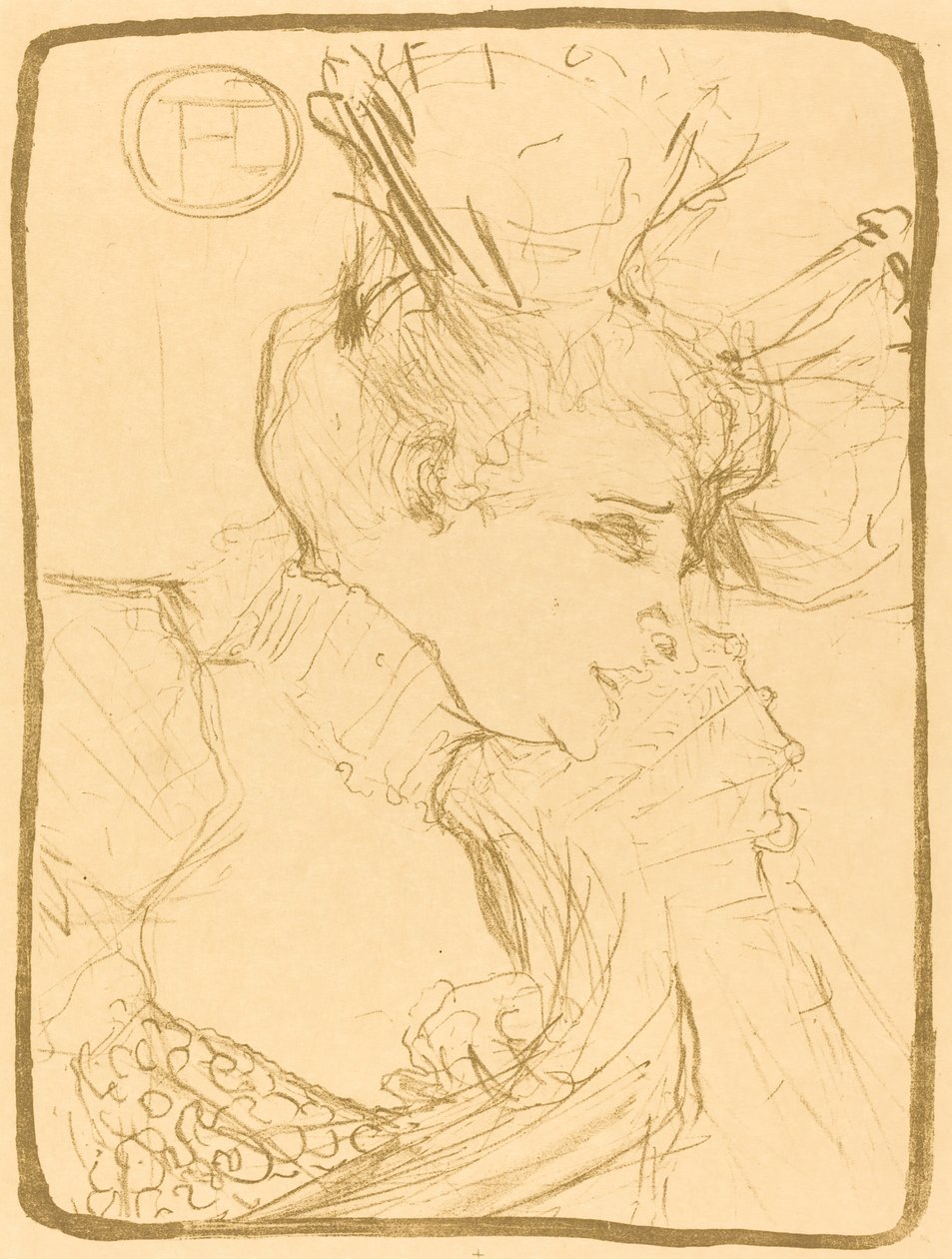 Popiersie Mlle. Marcelle Pożyczkodawca Mlle. Marcelle Lender, popiersie, 1895. autorstwa Henri de Toulouse Lautrec