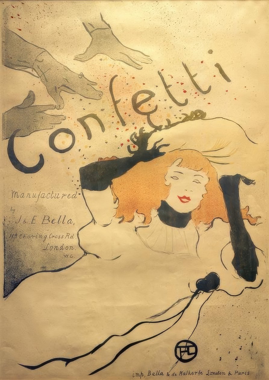 Konfetti autorstwa Henri de Toulouse Lautrec