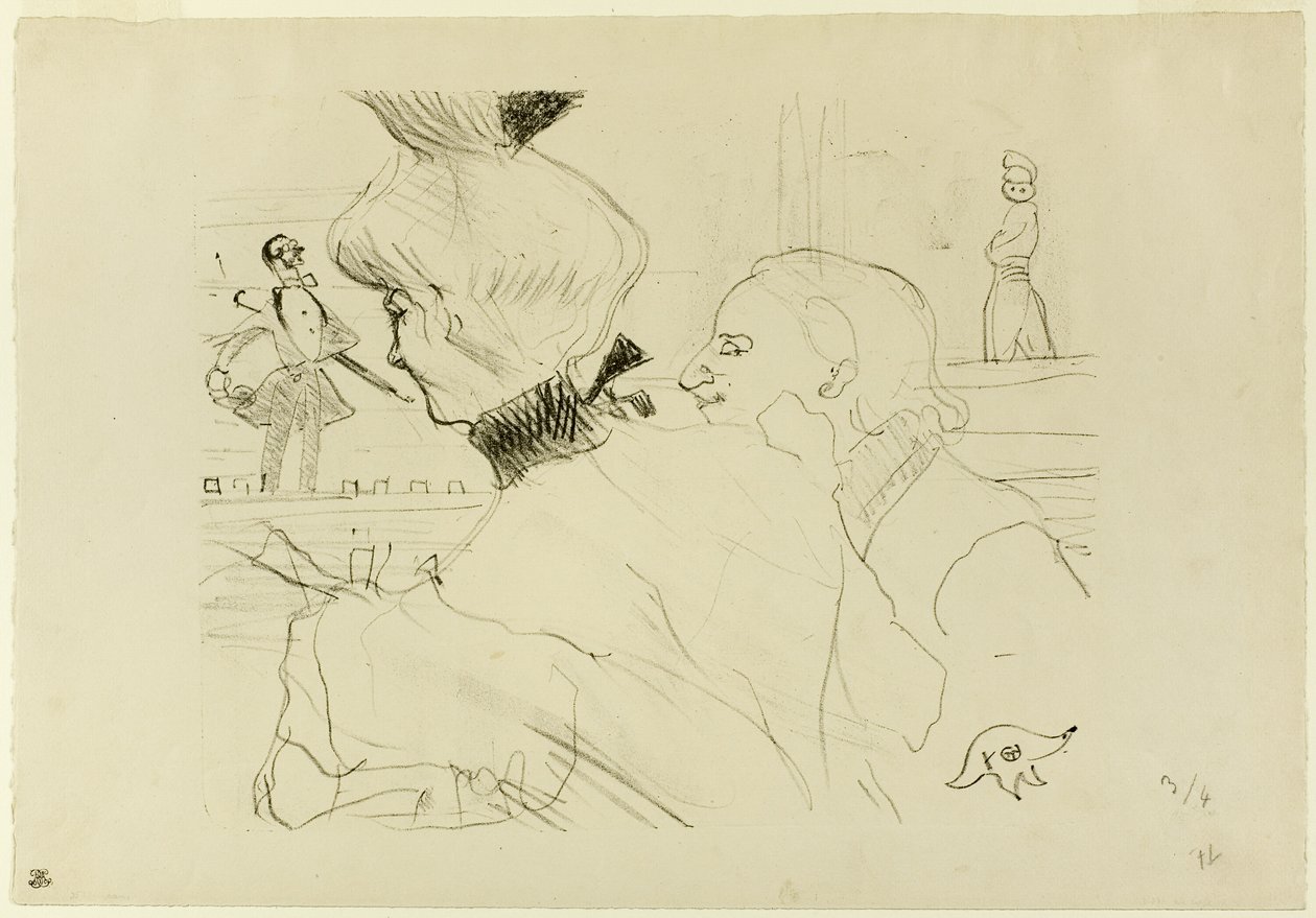 Para w kawiarni-koncercie autorstwa Henri de Toulouse Lautrec