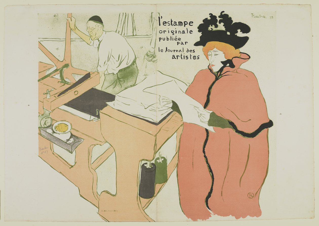 Okładka LEstampe Originale, 1893 (kolor lito na papierze tkanym) autorstwa Henri de Toulouse Lautrec