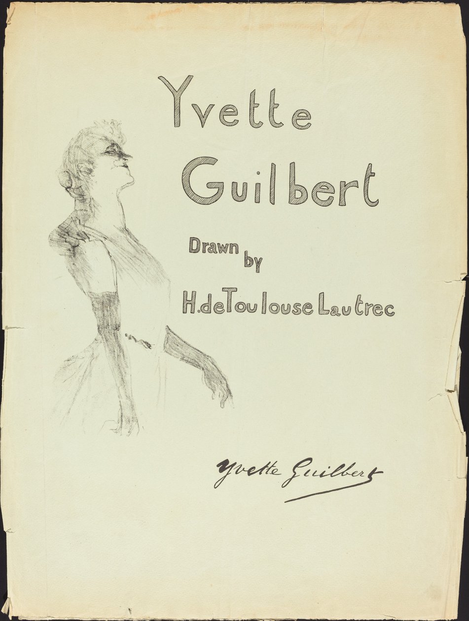 Okładka, Yvette Guilbert autorstwa Henri de Toulouse Lautrec