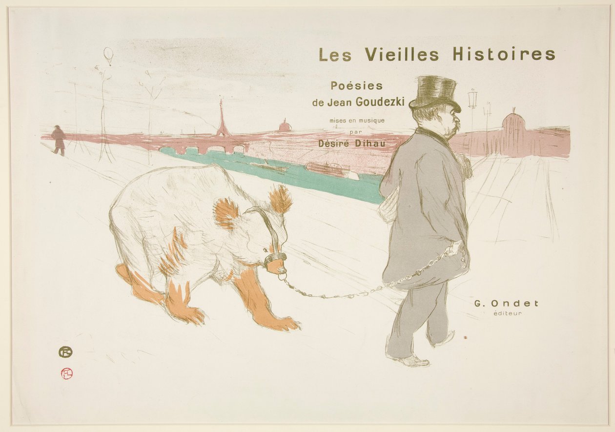 Okładka i frontyspis do Les Vieilles Histoires (Stare historie) autorstwa Henri de Toulouse Lautrec