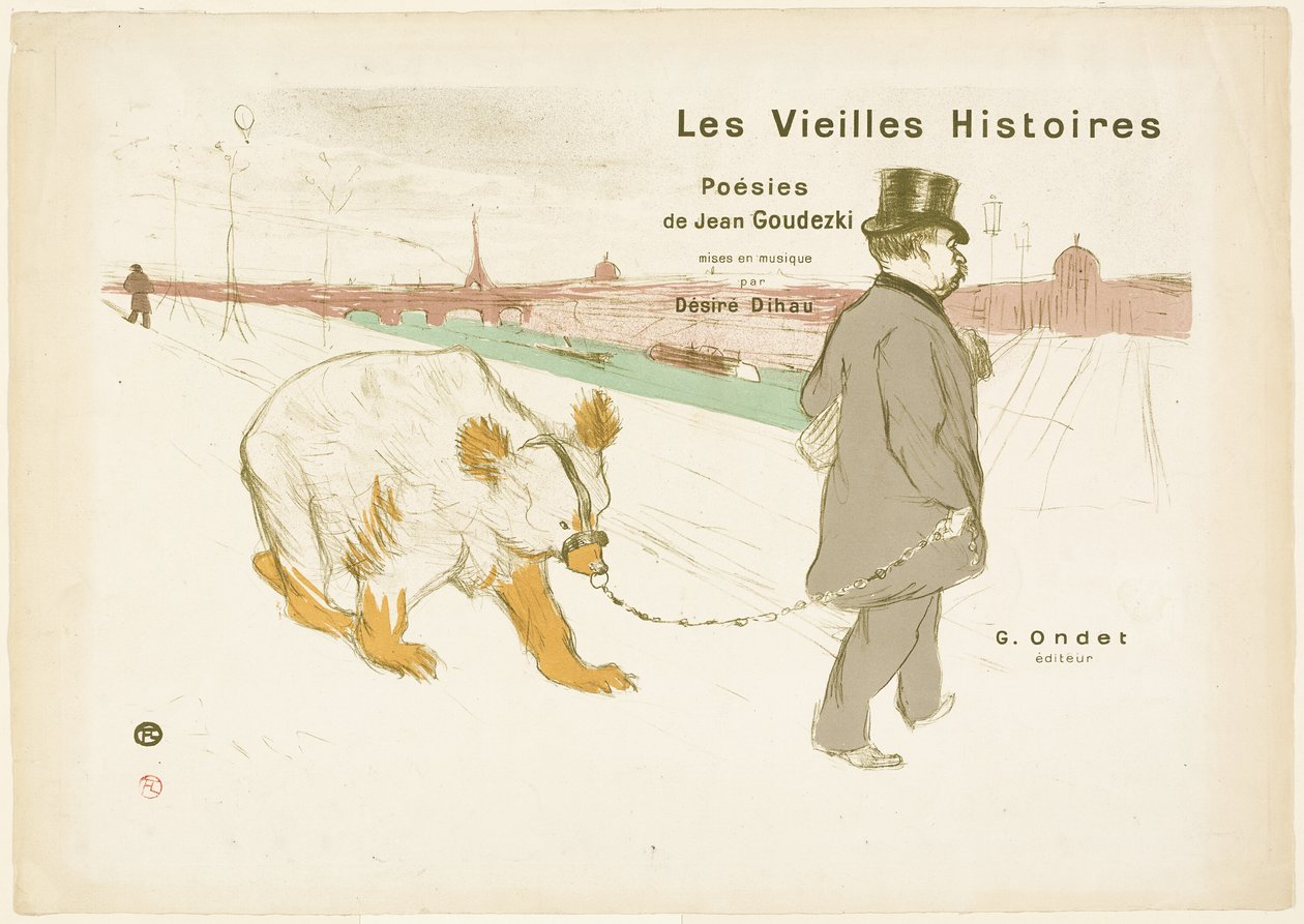 Okładka i frontispis do Les Vieilles Histoires autorstwa Henri de Toulouse Lautrec