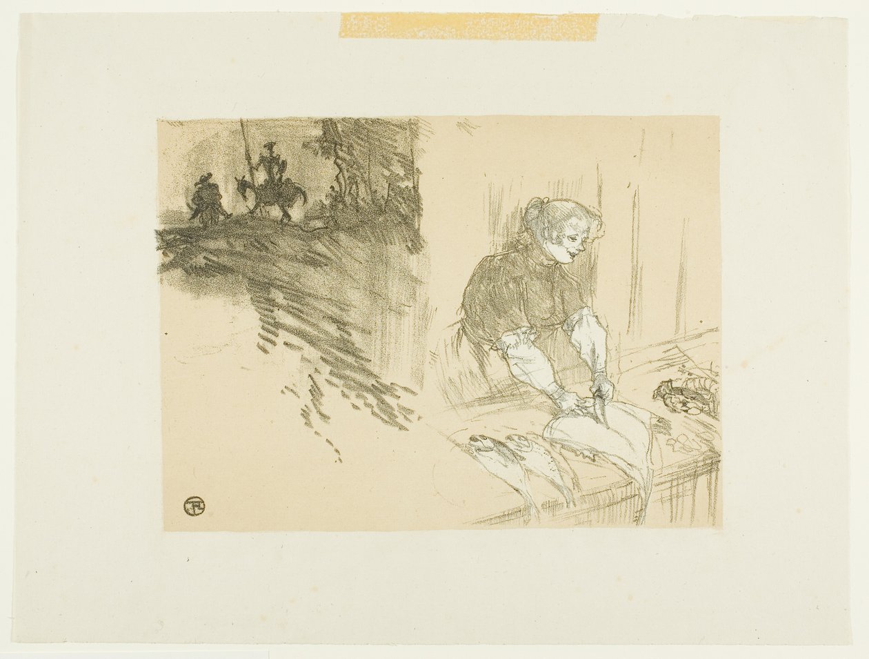 Pokrowiec na Les Courtes Joys autorstwa Henri de Toulouse Lautrec