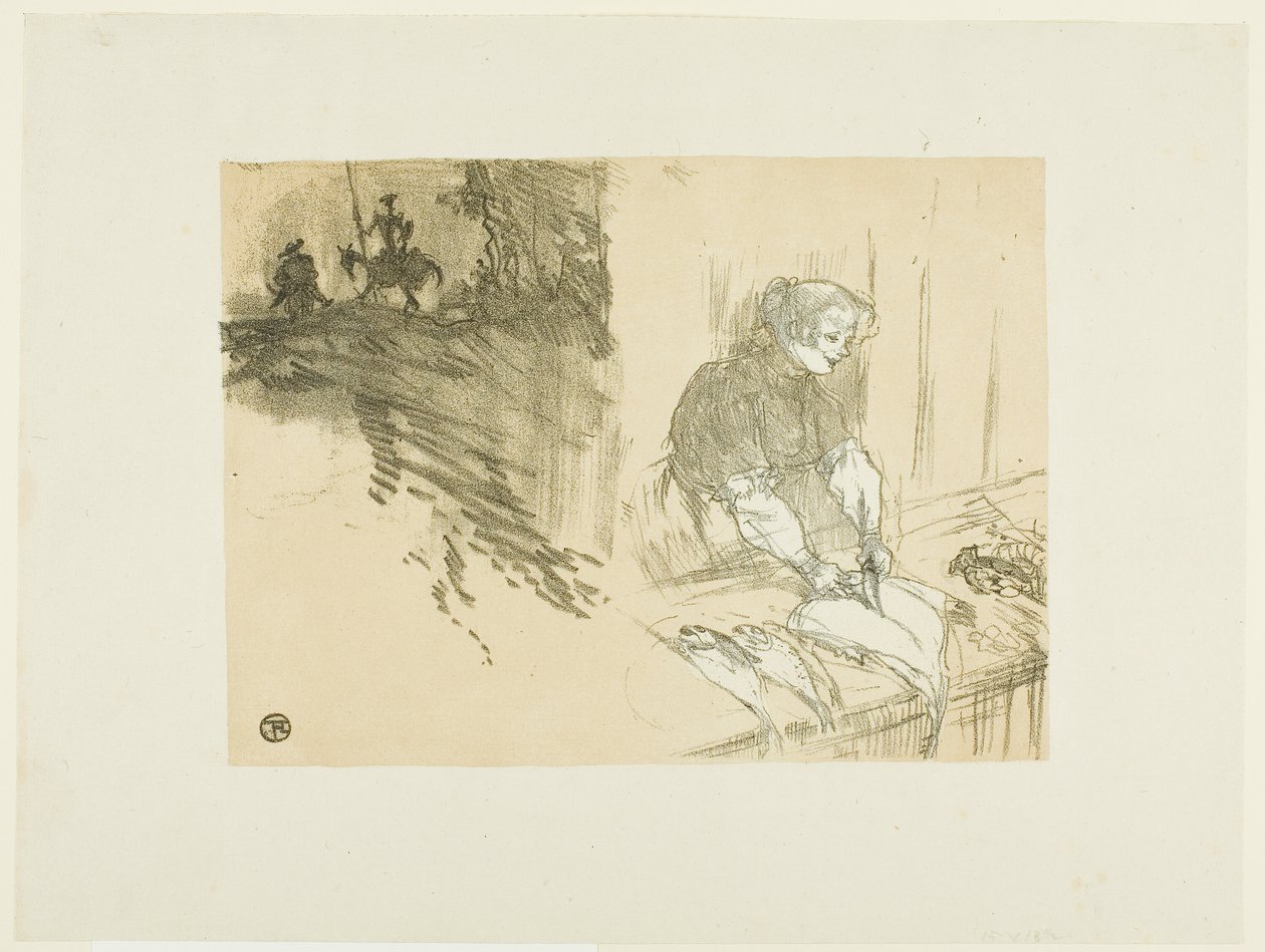 Pokrowiec na Les Courtes Joys autorstwa Henri de Toulouse Lautrec