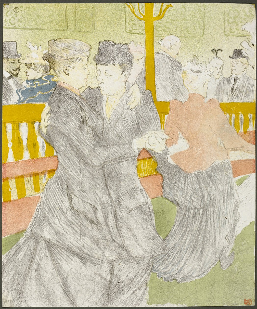 Taniec w Moulin Rouge autorstwa Henri de Toulouse Lautrec