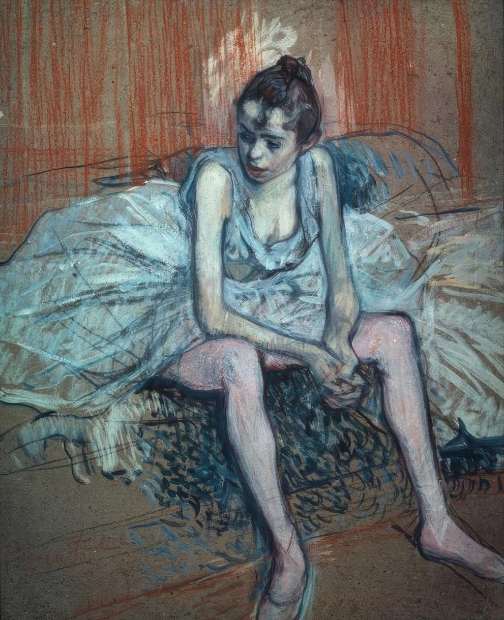 Siedząca tancerka autorstwa Henri de Toulouse Lautrec