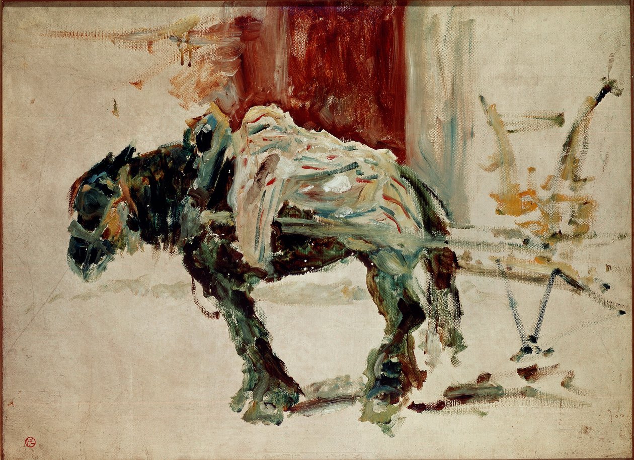 Koń pociągowy do Celeyrana. Obraz Henri de Toulouse-Lautreca autorstwa Henri de Toulouse Lautrec