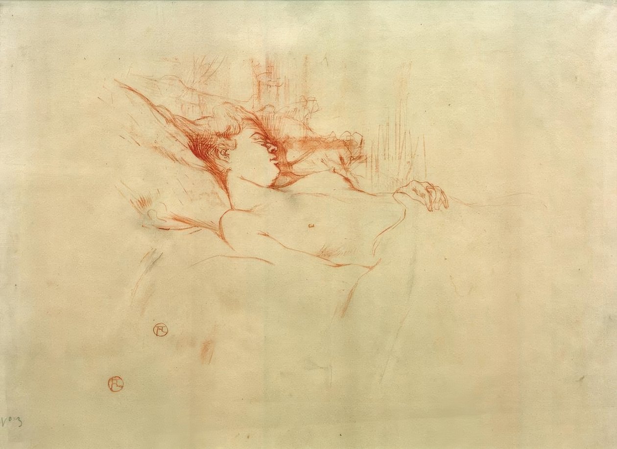 Spać autorstwa Henri de Toulouse Lautrec