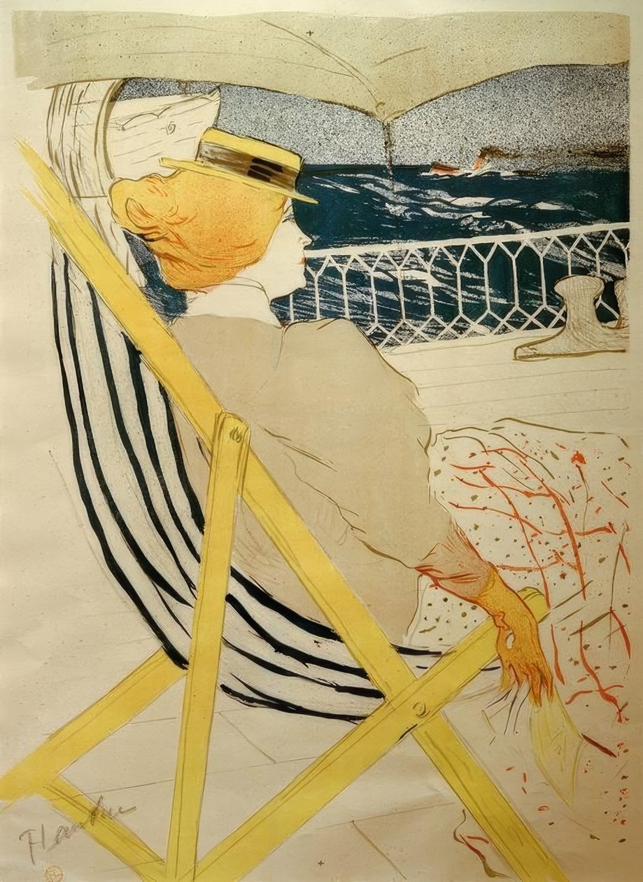 Podróżni z kabiny 54 autorstwa Henri de Toulouse-Lautrec